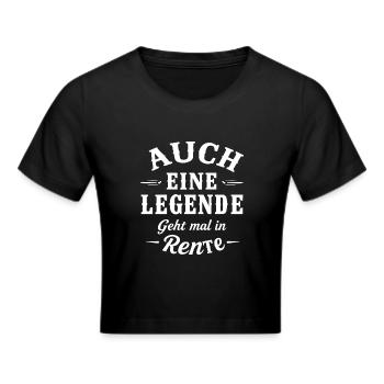 Rentner 2025 Rente Ruhestand 2025 Geschenk - Frauen Cropped T-Shirt - Schwarz - Vorne - Marisol (170cm)