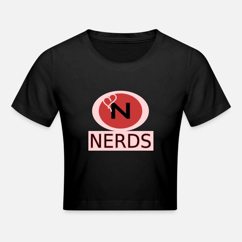 Love Nerds - Cropped T-Shirt - black