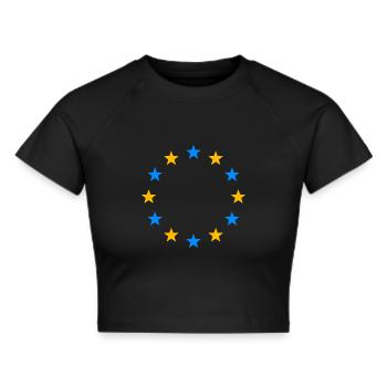 Europe EU Stars Ukraine Symbole Drapeau Drapeau Logo - Crop top - noir - Devant - Marisol (170cm)