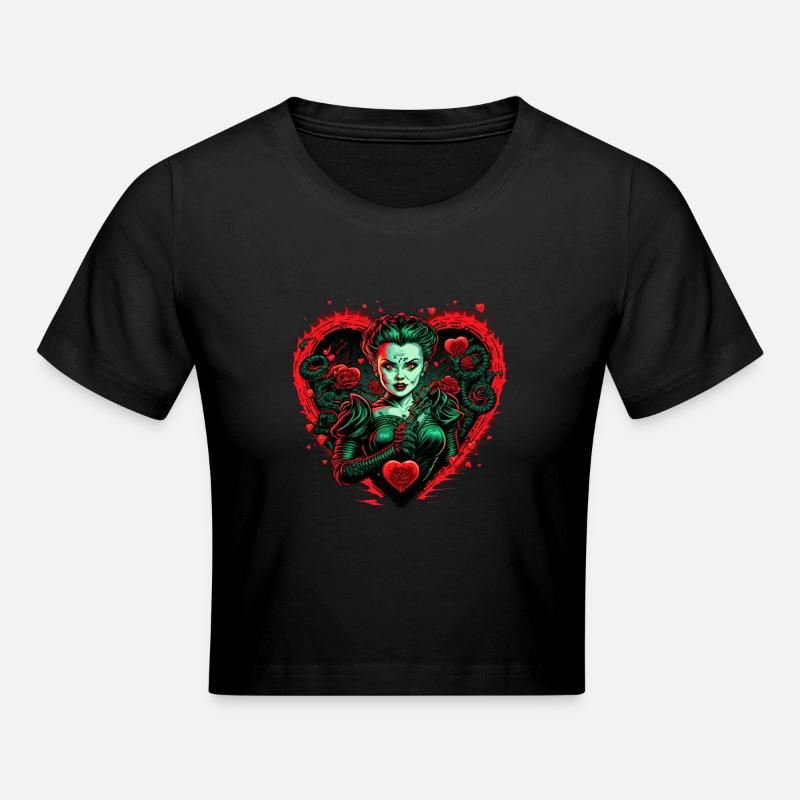 Maîtresse Valentine | Saint-Valentin | Saint-Valentin - Crop top - noir