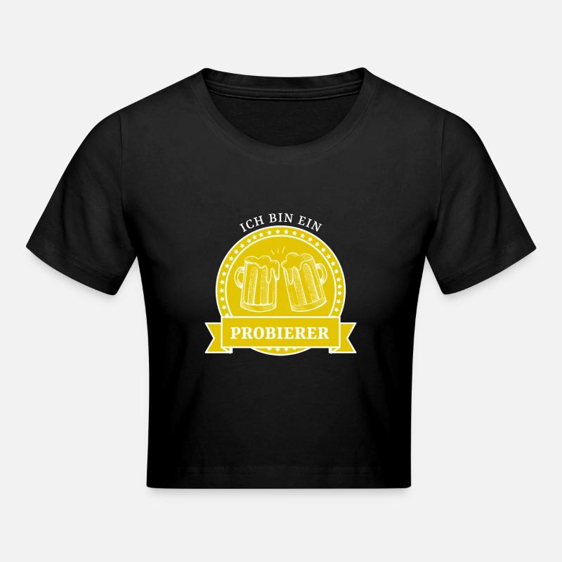 Ich bin ein Probierer. Ich bin ein Berliner Spruch - Frauen Cropped T-Shirt - Schwarz
