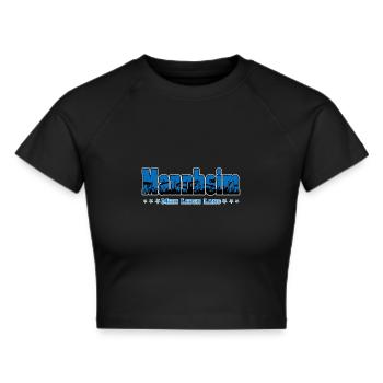 Mannheim Fussball Fans Mein Leben Lang - Frauen Cropped T-Shirt - Schwarz - Vorne - Marisol (170cm)