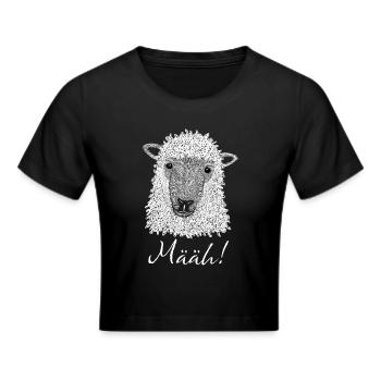 Schaf määh - Frauen Cropped T-Shirt - Schwarz - Vorne - Marisol (170cm)