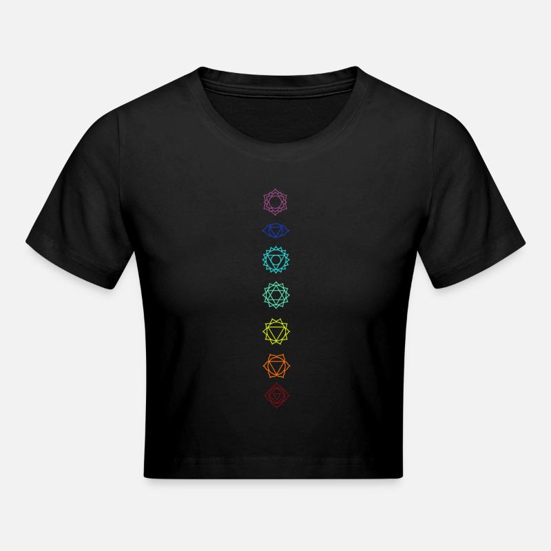 Sept chakras - Crop top - noir