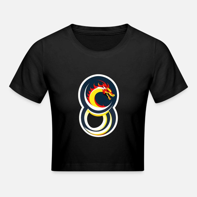 Dragon de feu - Crop top - noir