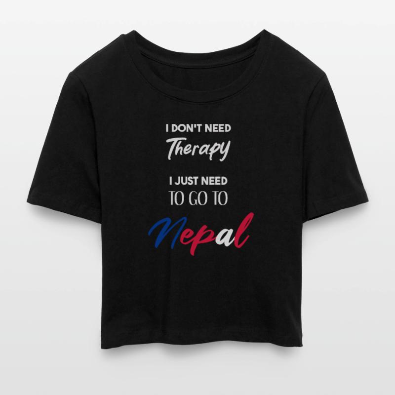 Nepal lustige Geschenkidee witziger Spruch Frauen Cropped T-Shirt