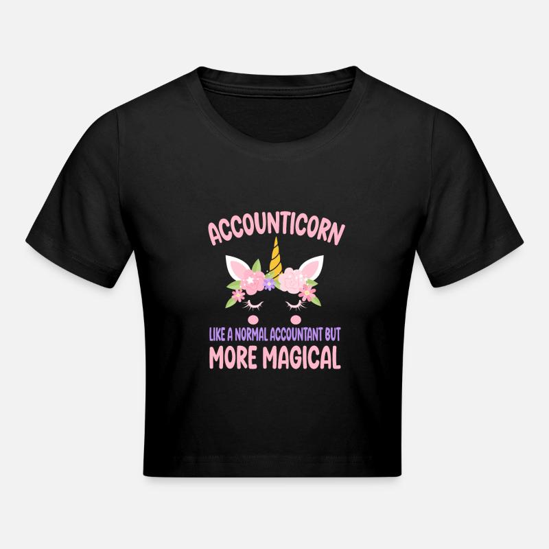 Accounticorn comme un comptable normal Cadeaux - Crop top - noir