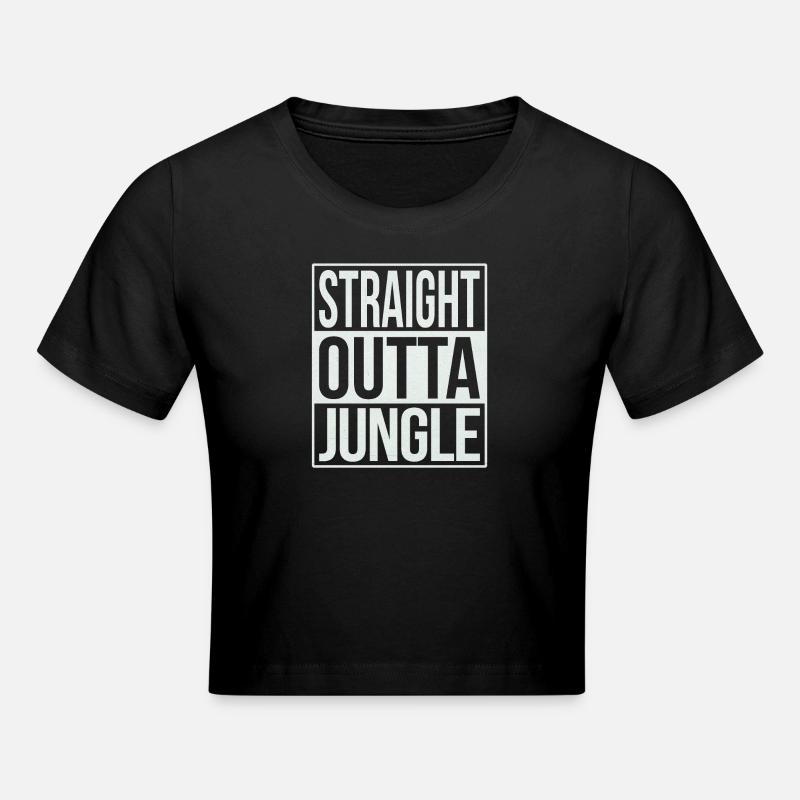 Straight Outta Jungle - Cropped T-Shirt - black