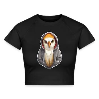 Cockatiel cool en vêtements décontractés - Crop top - noir - Devant - Marisol (170cm)