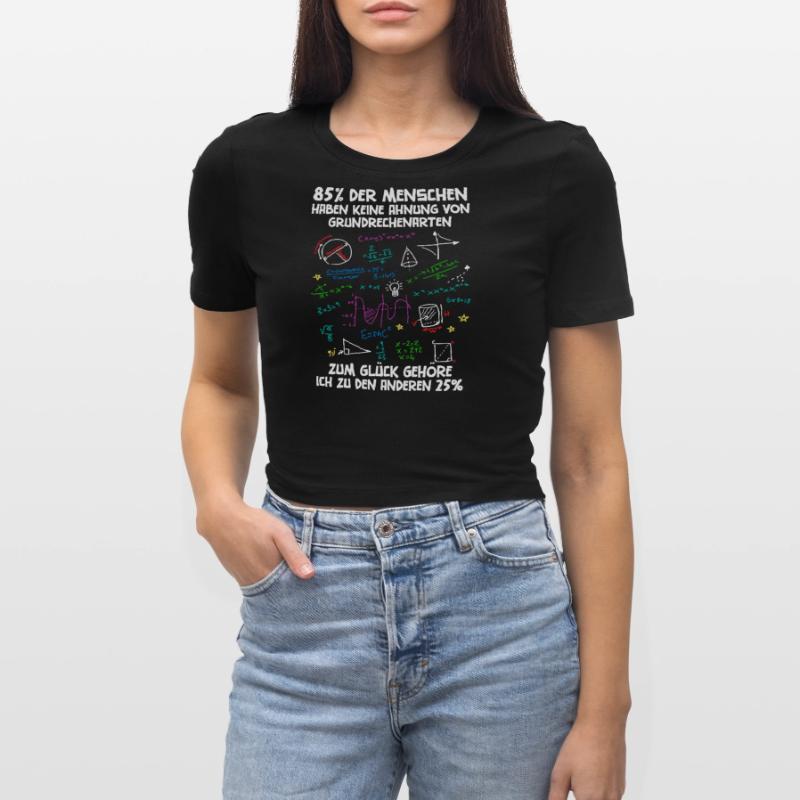 85% have no idea about basic arithmetic Cropped T-Shirt
