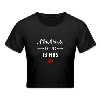 Attachiante depuis 13 ans - Crop top - noir - Devant - Marisol (170cm)