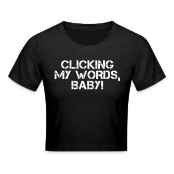 UX Writer UX Writing Dire Cliquer sur mes mots bébé - Crop top - noir - Devant - Marisol (170cm)