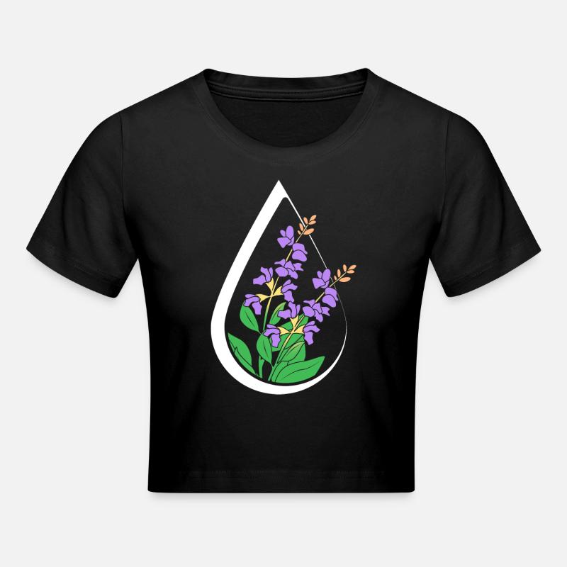Ätherisches Öl - Frauen Cropped T-Shirt - Schwarz