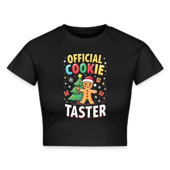 Official Cookie Taster - Frauen Cropped T-Shirt - Schwarz - Vorne - Marisol (170cm)