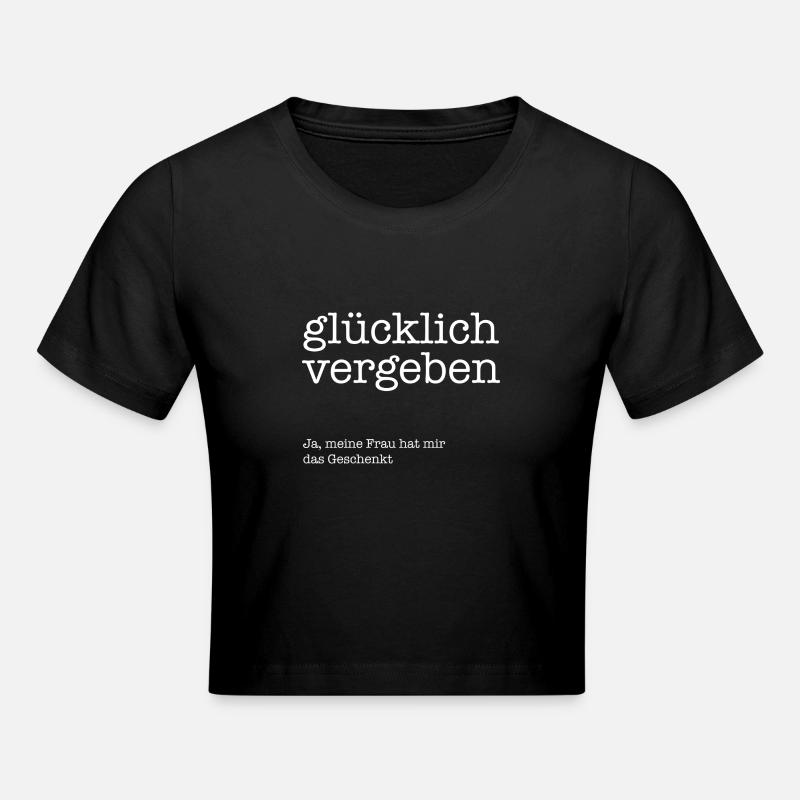 Heureux pardonner - Crop top - noir