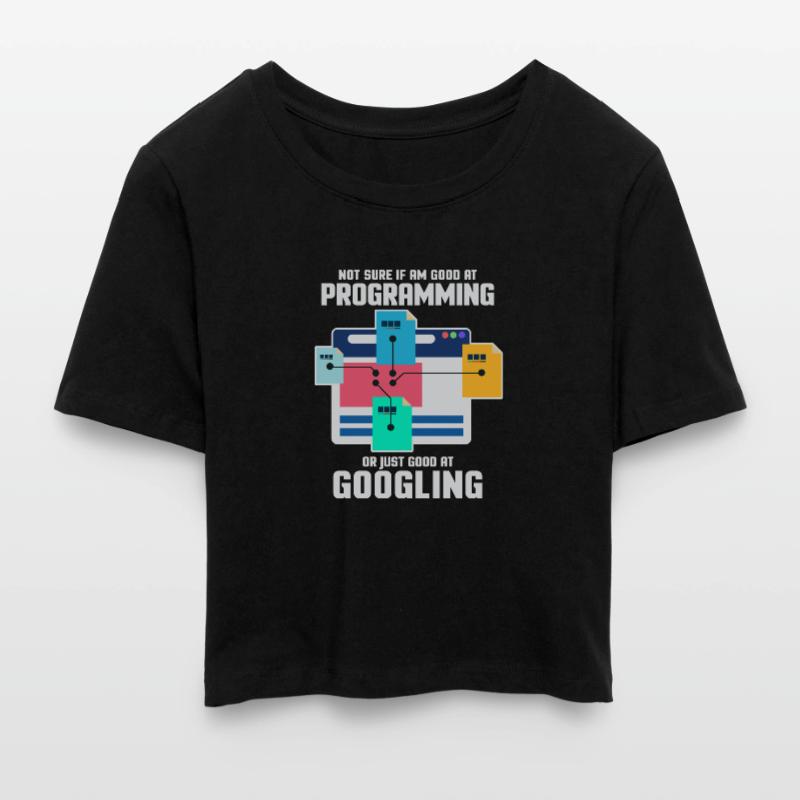 Programmierer Programmieren IT Computer Geschenk Frauen Cropped T-Shirt
