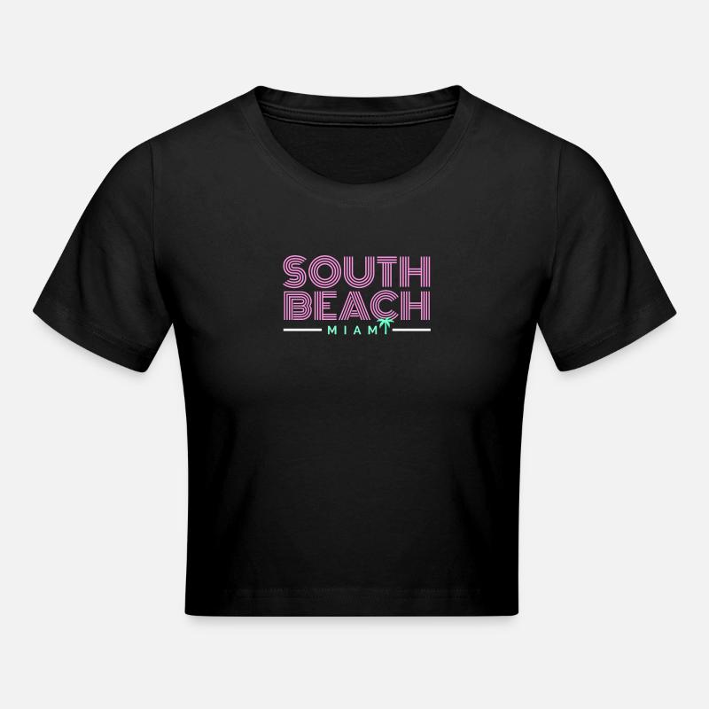 South Beach Miami Retro - Crop top - noir