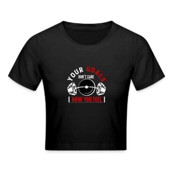 Funny Gym Fitness Quote Gym Fitness - Cropped T-Shirt - black - Front - Marisol (170cm)