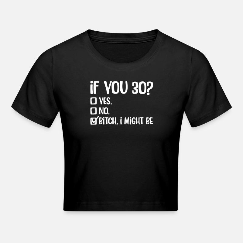 Bold Cheeky Checkbox Attitude Tee - Cropped T-Shirt - black