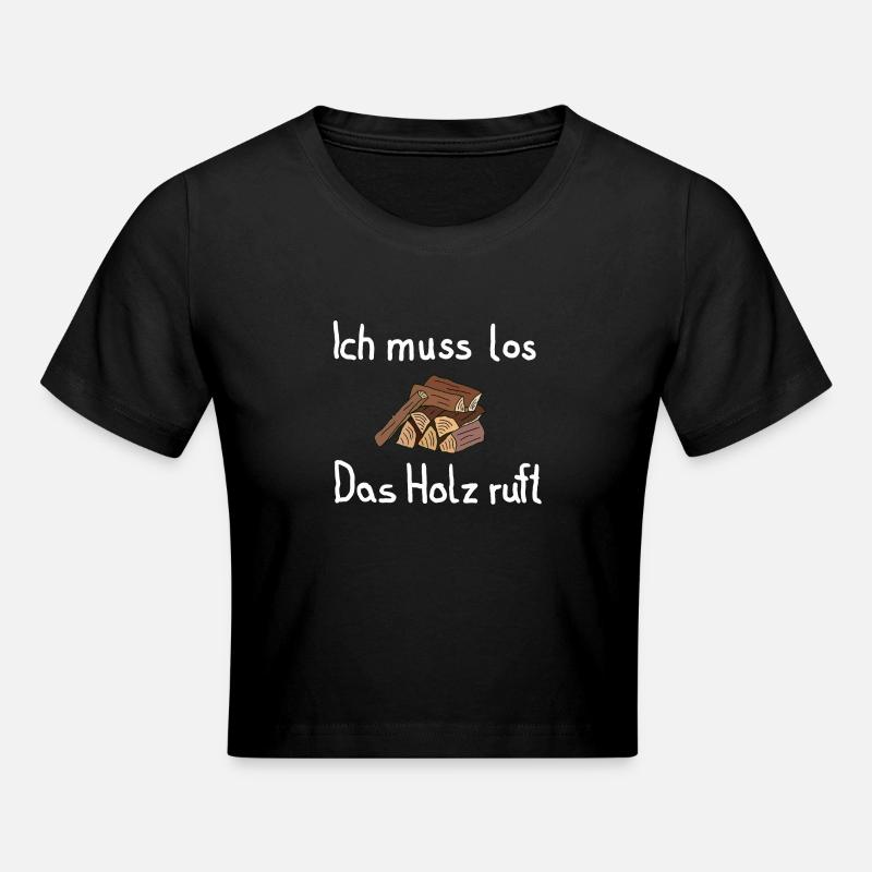 Je dois partir. Le bois appelle! - Crop top - noir