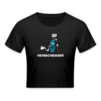 Heimscheisser WC Klo - Frauen Cropped T-Shirt - Schwarz - Vorne - Marisol (170cm)