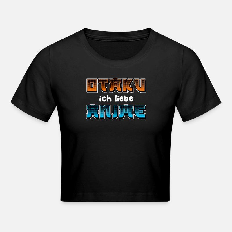 Manga Déclaration Anime Comic Otaku Japonais - Crop top - noir