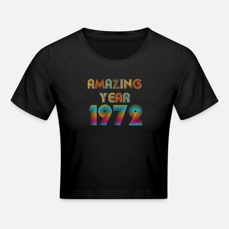 Amazing YEAR 1972 - Cropped T-Shirt - black