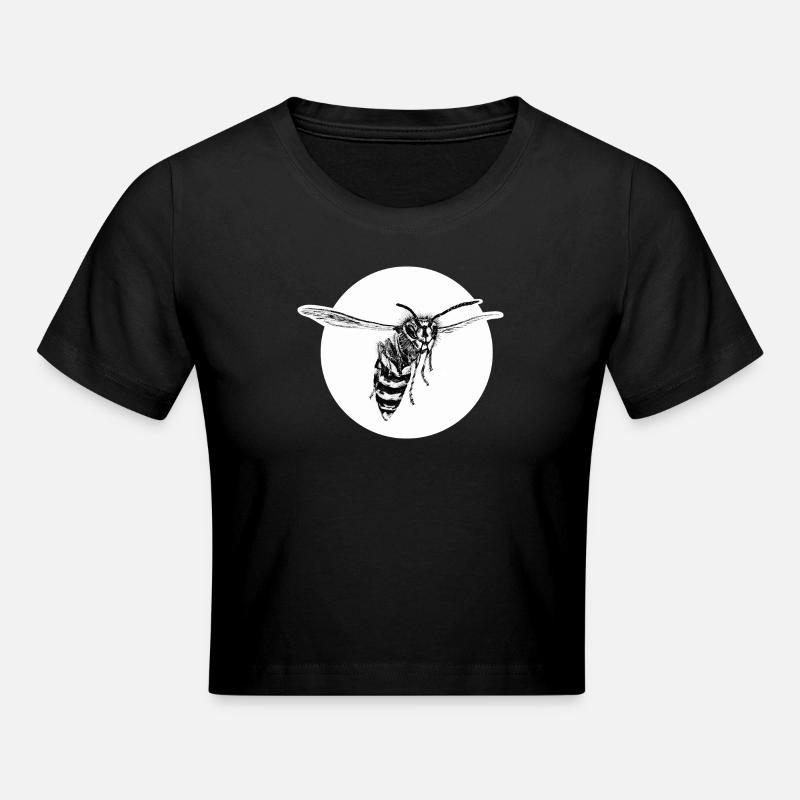 Guêpe - Abeille - Insecte - Crop top - noir
