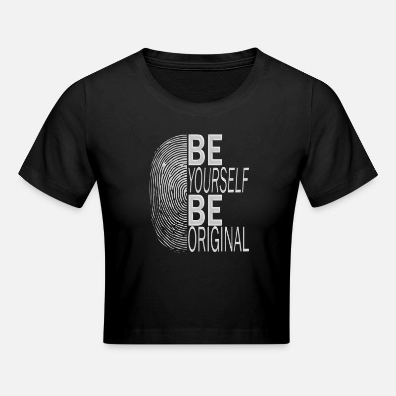 BE YOURSELF BE ORIGINAL - Crop top - noir