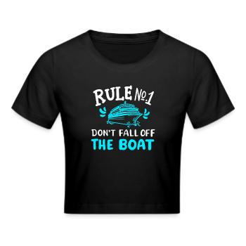 Kreuzfahrtschiff Kreuzfahrt - Frauen Cropped T-Shirt - Schwarz - Vorne - Marisol (170cm)