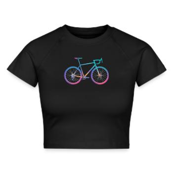 Conception de vélo de cyclisme dégradé - Crop top - noir - Devant - Marisol (170cm)