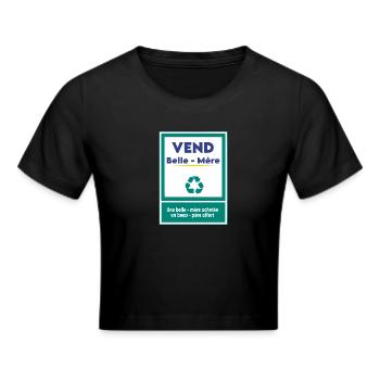 Sells mother-in-law - Cropped T-Shirt - black - Front - Marisol (170cm)