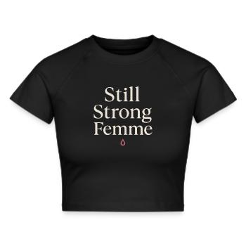 Elegant Feminine Lifestyle, Gentle - Cropped T-Shirt - black - Front - Marisol (170cm)