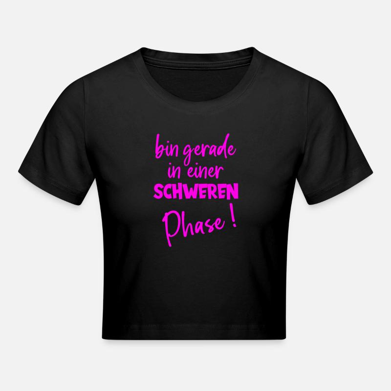 Je suis juste dans une période difficile avec le poids de l’humour - Crop top - noir