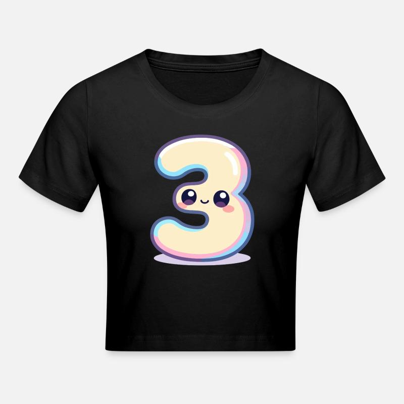 Numéro 3 Kawaii Pastel - Crop top - noir
