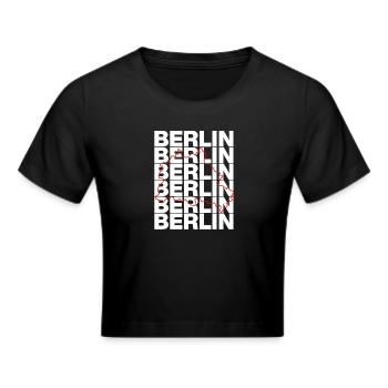 L’ÉTAT FÉDÉRAL DE BERLIN, LA CAPITALE ! FRONTIÈRE NATIONALE - Crop top - noir - Devant - Marisol (170cm)