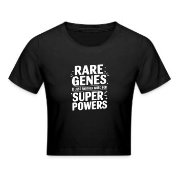 Rare Genes is Just Another Word for Superpowers - Cropped T-Shirt - black - Front - Marisol (170cm)