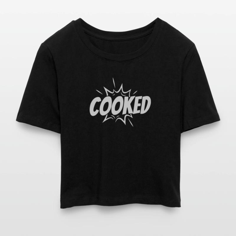 Cooked Explosive Comic Style Cropped T-Shirt