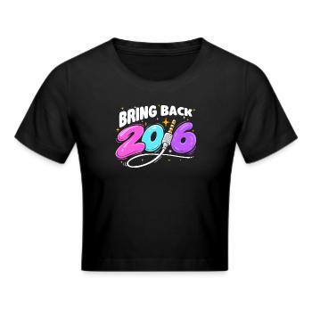 Bring Back 2016 Nostalgia Y2K Vibes - Cropped T-Shirt - black - Front - Marisol (170cm)