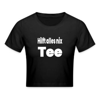 Tee - Frauen Cropped T-Shirt - Schwarz - Vorne - Marisol (170cm)