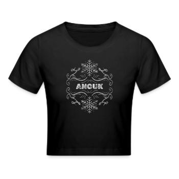 Maedchenname Anouk - Frauen Cropped T-Shirt - Schwarz - Vorne - Marisol (170cm)
