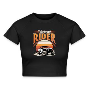 UTV Off Road 4 Wheeler Side by side - Frauen Cropped T-Shirt - Schwarz - Vorne - Marisol (170cm)