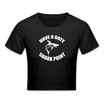 HAVE A DATE - SHARK POINT - Frauen Cropped T-Shirt - Schwarz - Vorne - Marisol (170cm)