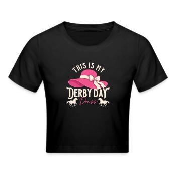 Voici mon humour de courses hippiques de course de robes Dress Derby - Crop top - noir - Devant - Marisol (170cm)