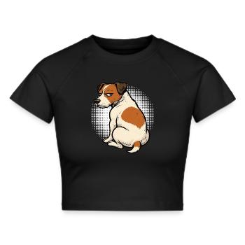 Jack Russel terrier Jack russel Besitzer Jacky - Frauen Cropped T-Shirt - Schwarz - Vorne - Marisol (170cm)