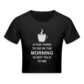 not talk to me - Cropped T-Shirt - black - Front - Marisol (170cm)