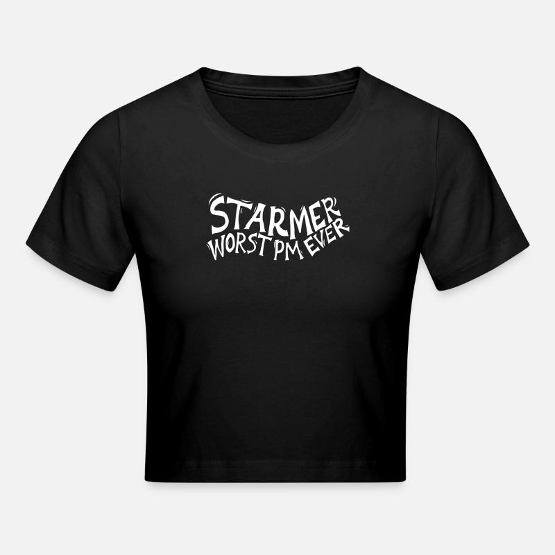 Starmer worst PM ever - Cropped T-Shirt - black