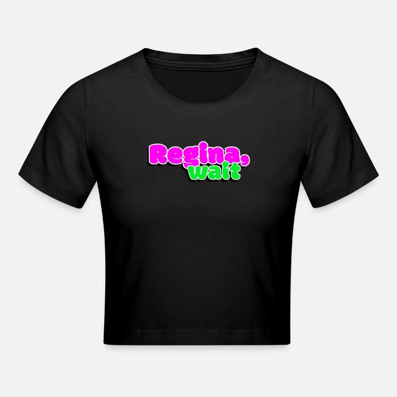 Queen, Wait - Cropped T-Shirt - black