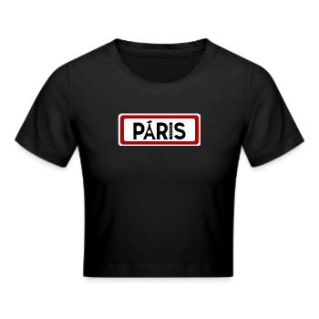 Panneau signalétique ville de Paris - Crop top - noir - Devant - Marisol (170cm)