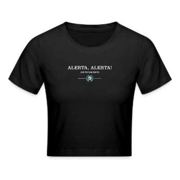 Alerta Antifascista! - Frauen Cropped T-Shirt - Schwarz - Vorne - Marisol (170cm)